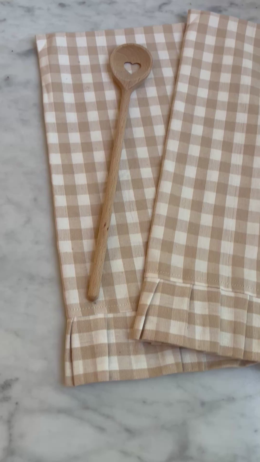 Ruffle Gingham Tea Towel